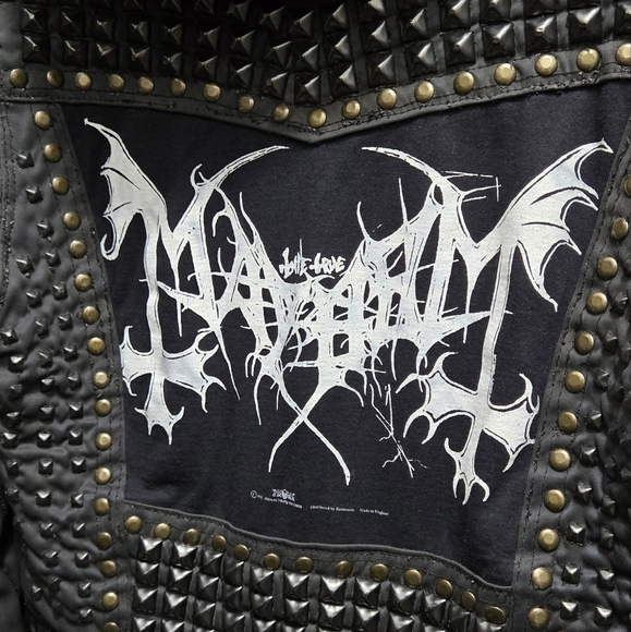 Mayhem x Toxic Vision Upcycled Studded Biker Jacket - Picture 3 of 10